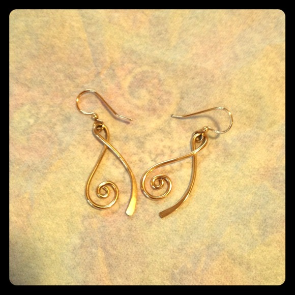Cute gold earrings