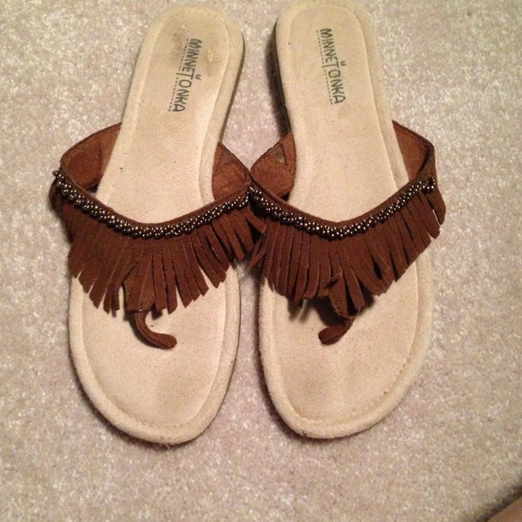Minnetonka Shoes - Fringe Flip Flops