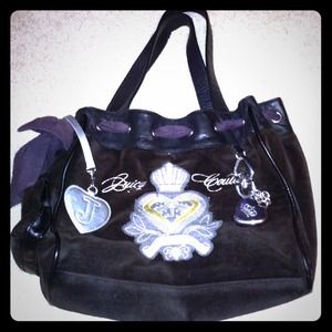 Used Juicy Couture Black Velour Bag