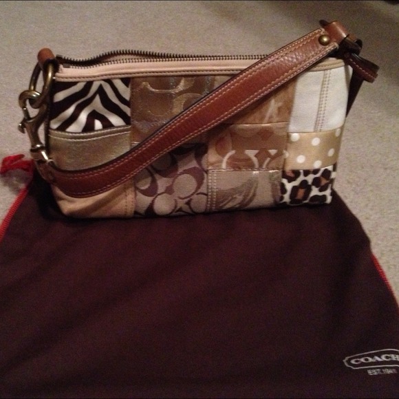 Genuine Coach patchwork handbag, small