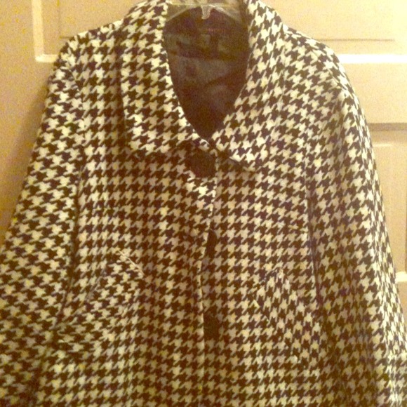 Black and white pea coat