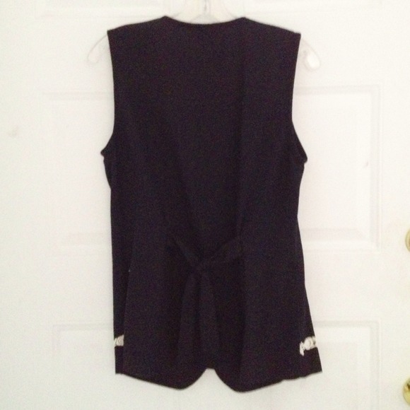 Vintage Black Vest - Picture 2 of 3