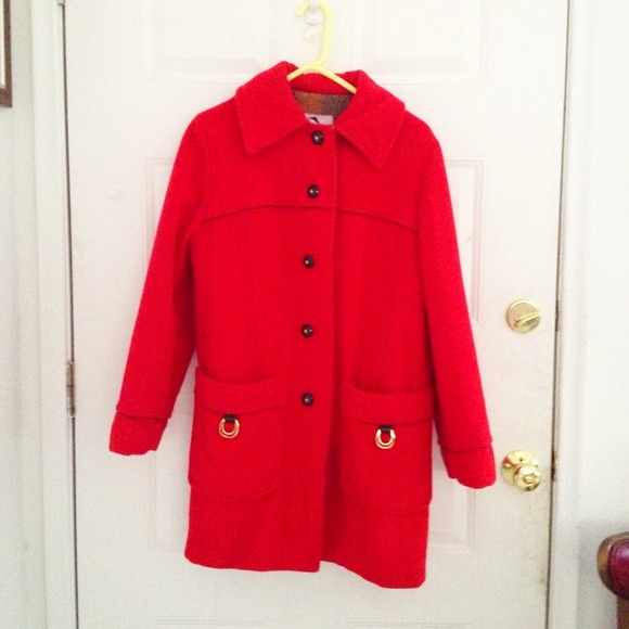 Vintage Heavy Red Coat