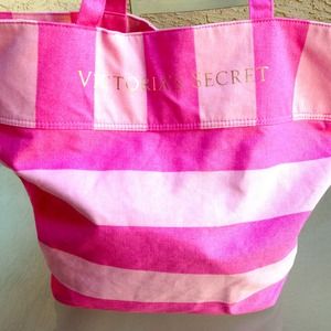 Victoria's Secret Large Tote gold metallic letters