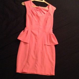 Coral pink dress