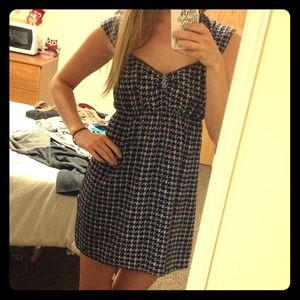 Navy Blue and White Sun Dress