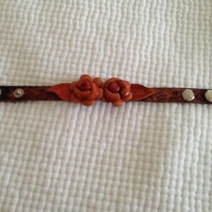 Orange floral bracelet
