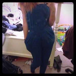 teal jumpsuit