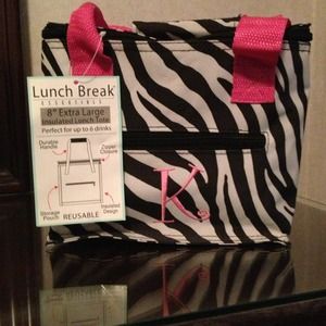 🎉🎉SOLD!!!🎉🎉 Zebra lunch kit with embroidered K