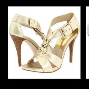 Reduced!Michael Kors Alexa Gold Heels Size 8