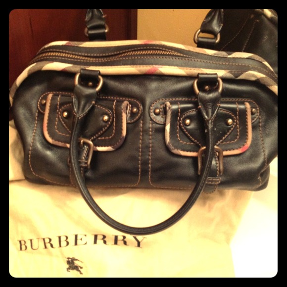 Authentic black Burberry handbag