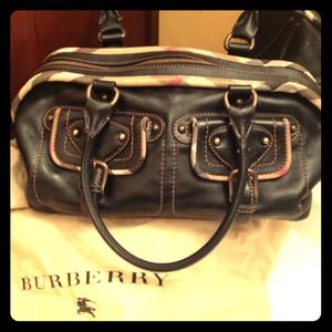 Authentic black Burberry handbag