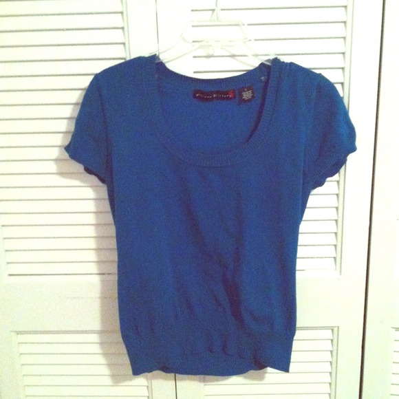 Blue Green Sweater Blouse