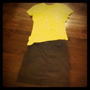 Brown, Old Navy skirt