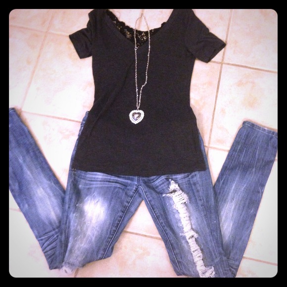 Sexy grey top New with out tag xs