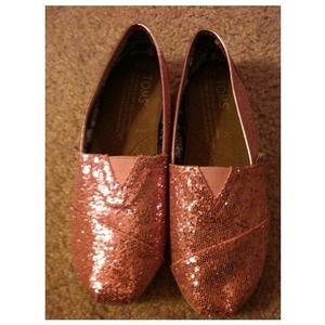 Pink Glitter Toms