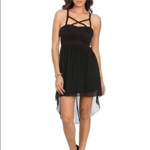 😍 High low black sexy dress 💃