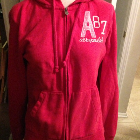 Pink Aeropostale zip up hoodie.