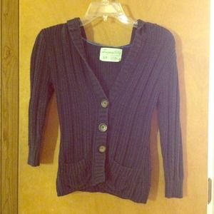 Navy blue knitted sweater