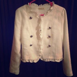 Arden B white tweed jacket, see description!