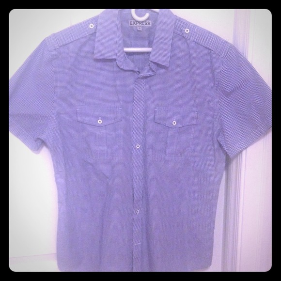 Men's XL express short sleeve button up