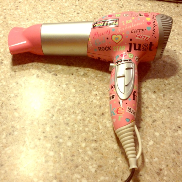 Pink hair dryer