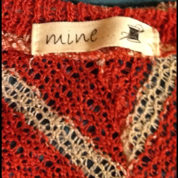 Orange and tan striped sweater. Size M (loose fit) - Picture 3 of 4