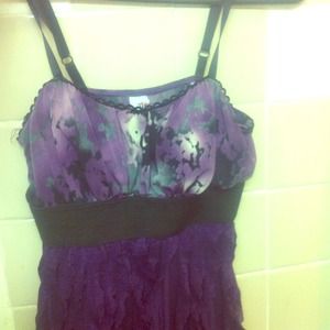 Spaghetti strap purple dressy shirt