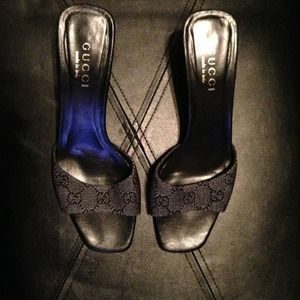 Authentic Gucci denim mules