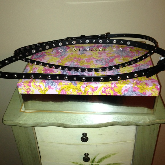 2 Black Studded Belts