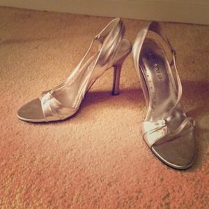 Rampage silver strappy heels