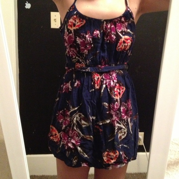 RESERVED Navy printed Forever 21 sundress, size M.