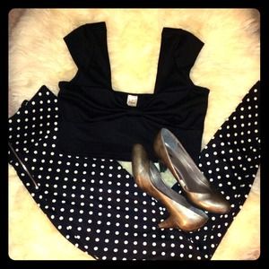 Reserved4lexilou1122crop top &hi polka dot pants