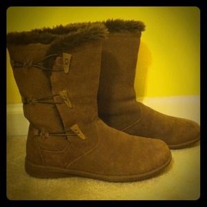 Brown Fur-Lined Boots.