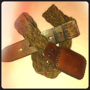 ⭐️SALE⭐️100% Whole Grain Braided Leather Belt