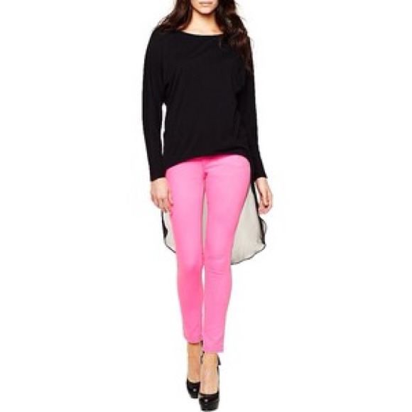 High-Low Raglan-Sleeve Top