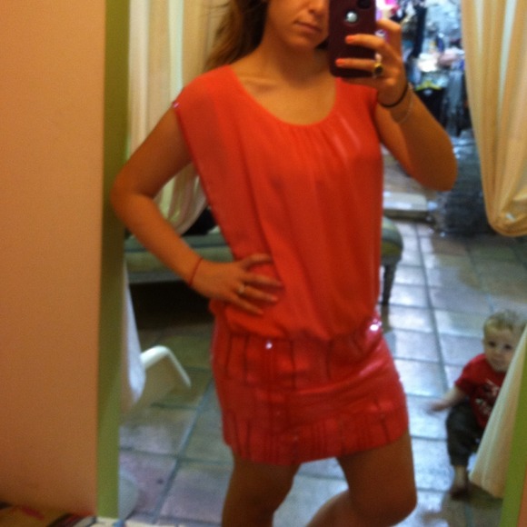 Awsome tangerine colored dress