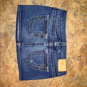 True Religion denim mini skirt