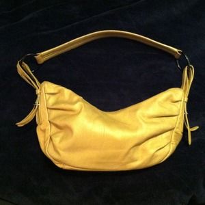 Gold Leather Hobo Bag