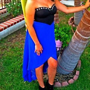 Blue black dress