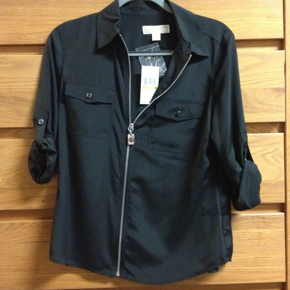 Michael Kors zip up shirt