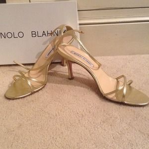 Manolo Blahnik Gold Heel