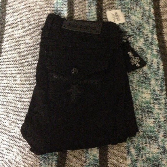Rock revival black skinny jeans