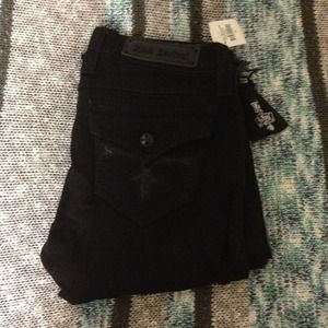 Rock revival black skinny jeans
