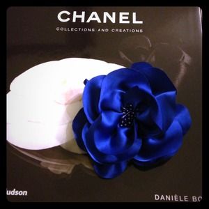 Blue satin Brooch