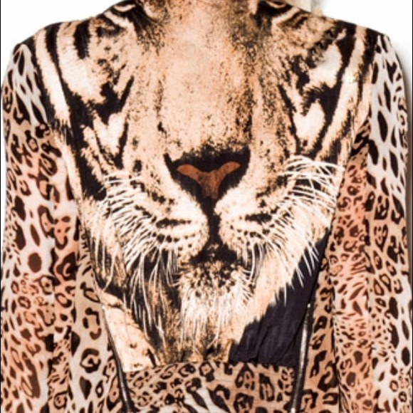 Chiffon leopard print cardigan