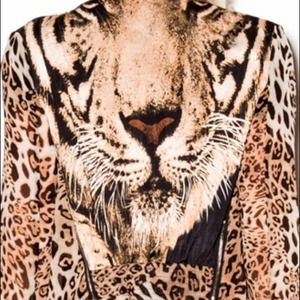 Chiffon leopard print cardigan