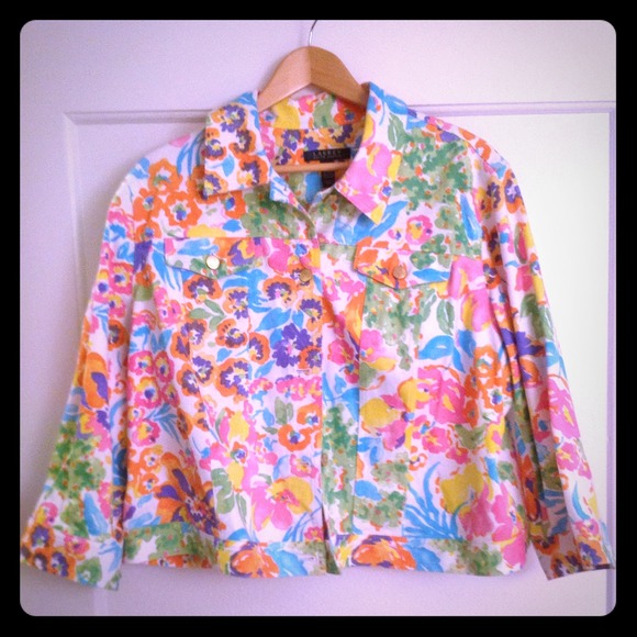 Authentic Ralph Lauren Floral Jacket- Plus Size