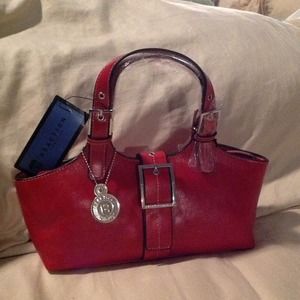 Kenneth Cole Cherry Red Leather purse NEW