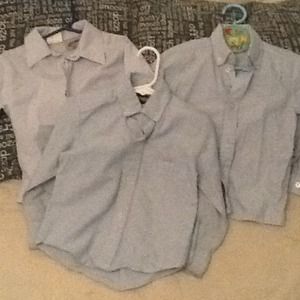3 uniform shirts toddler two size 4 and one size 3